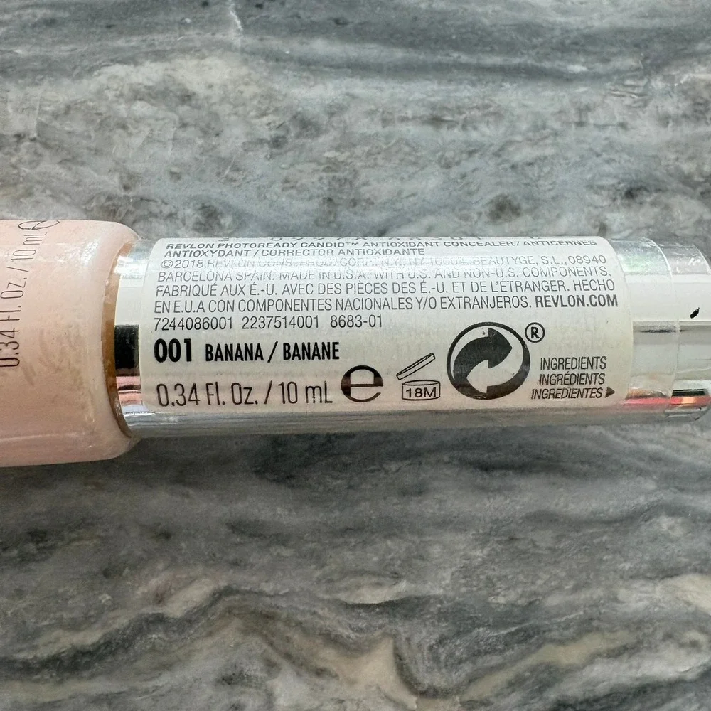 Revlon PhotoReady Candid Antioxidant Concealer 001 Banana 0.34oz 2 Pack
